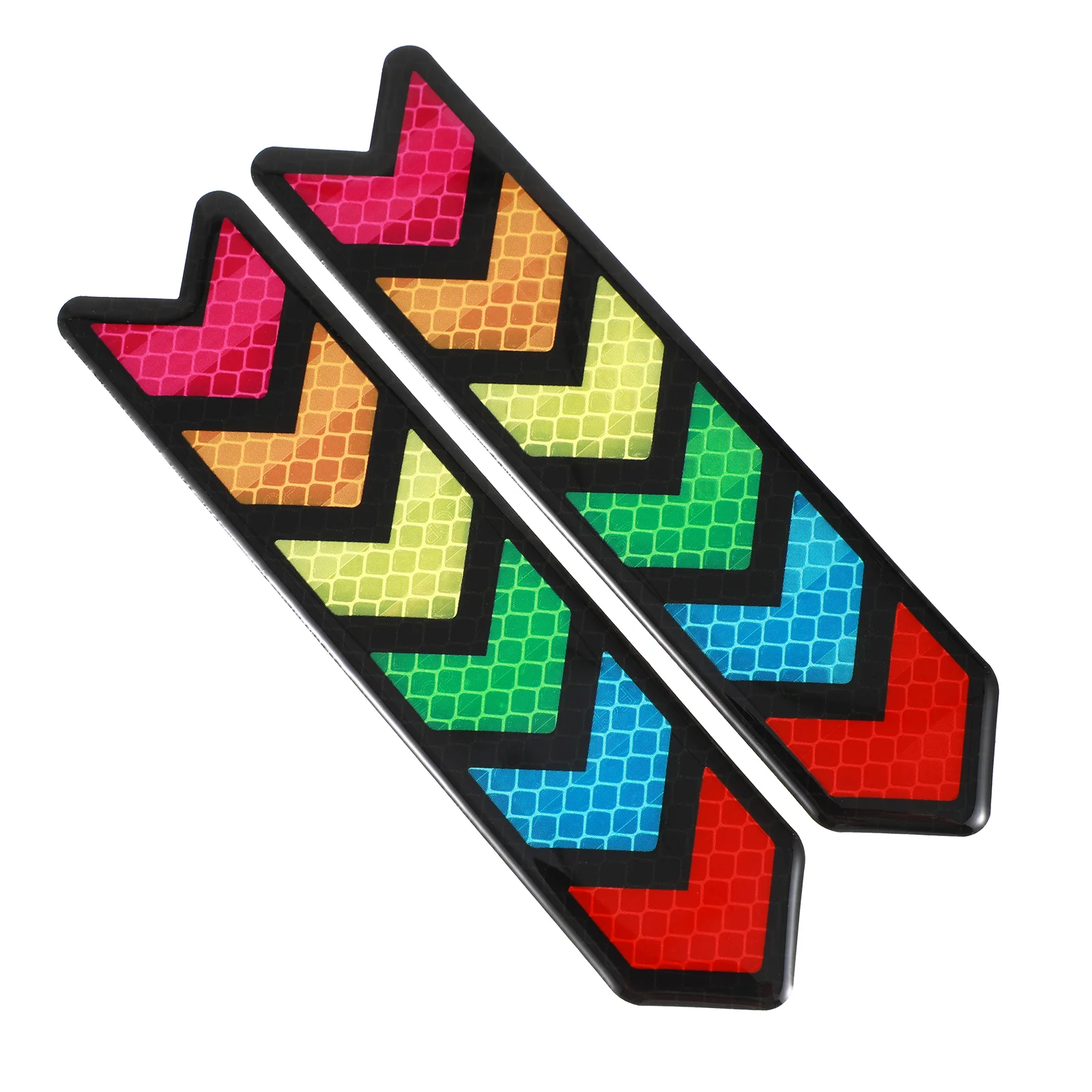 

2pcs Car Safety Warning Stickers Reflective Night Visibility Adhesive Stickers Accessories