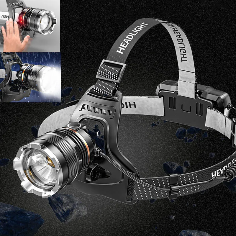 

Headlamp 18650 Led Rechargeable Battery Powered Ultra High Power Waterproof Long Endurance Zoomable Night Fishing Camping Hikin