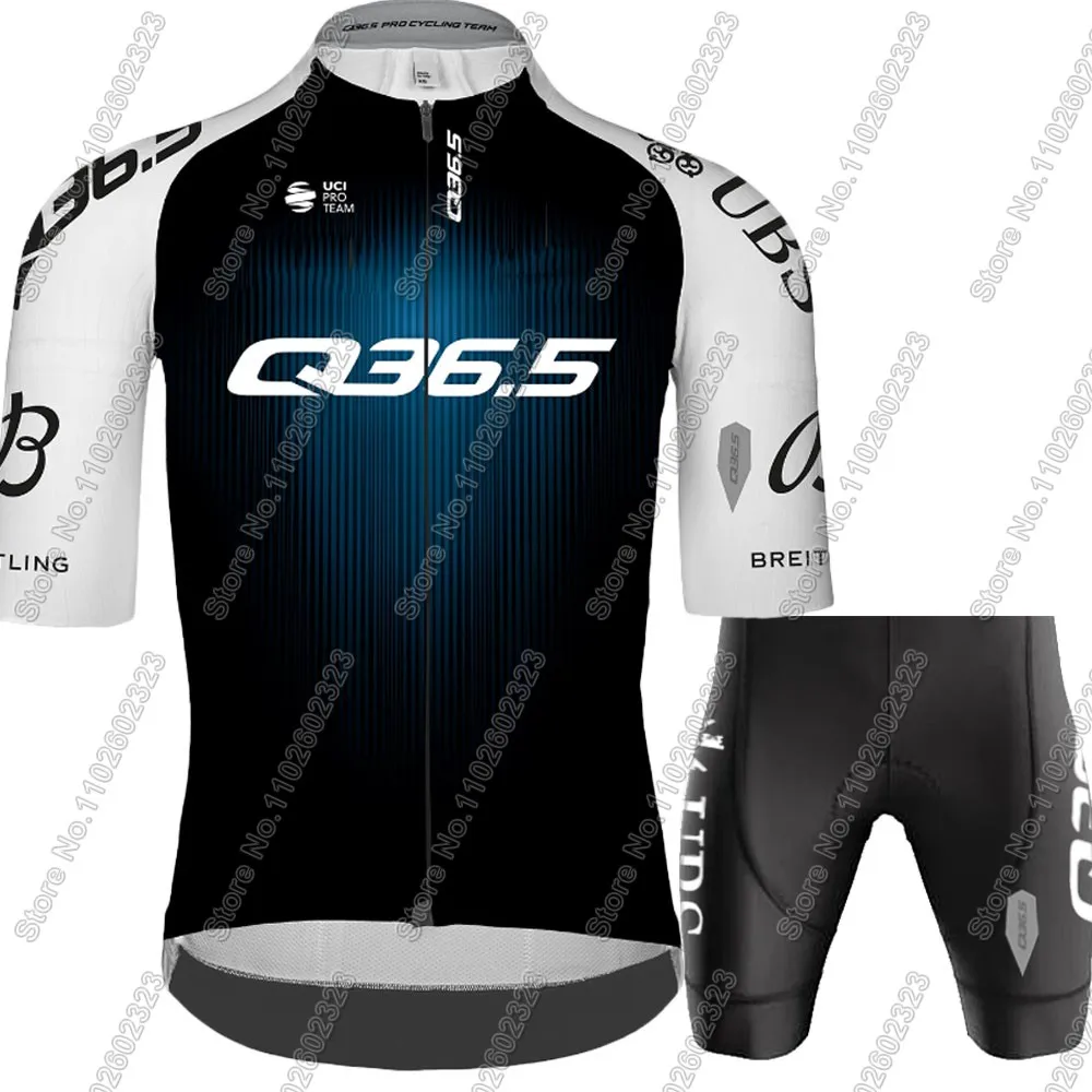 Pro Team Q36.5 Cycling 2025 Jersey Set Short Sleeve Switzerland Clothing Mens Road Bike Shirts Suit Bicycle Bib Shorts MTB Ropa 5
