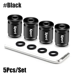 Durable Zinc Alloy Anti-Theft Tire Valve Caps - Universal (Black)