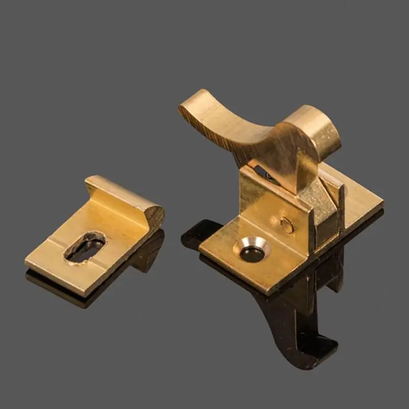 Hardware Copper Casement Window Latch Lock Security Door Window Automatic Latch Heavy Duty Cabinet Door/Bird Lock Buckle