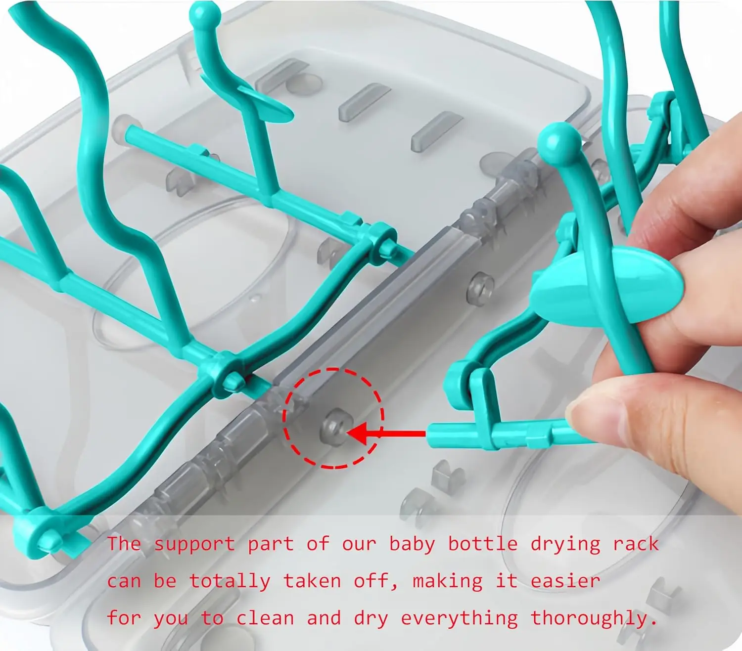 Drying Rack Tree Storage Nipple Shelf Baby Pacifier Feeding Cup Holder Baby Bottle Cleaning Dryer Drainer Double Sided Portable