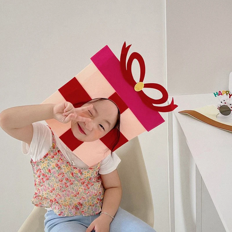 재미있는 생일 파티 용품, 인스 펠트 생일 모자, 밧줄이 달린 창의적인 파티 모자, 어린이 파티 모자, 파티 사진 소품