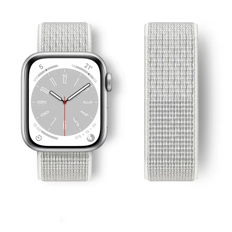 Nylon-Schlaufenarmband für Apple Watch Band 42mm 46mm 40mm 44mm 41/45mm Gürtel Smart Armband IWatch Ultra 2 3 49mm 11/10/9/8/7/6/SE/5/4 – Detail 5