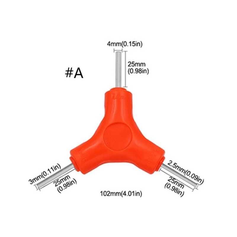 

3 in 1 Hexagon Wrench Carbon Steel Hand Tools Maintenance Wrench Tools R7UA