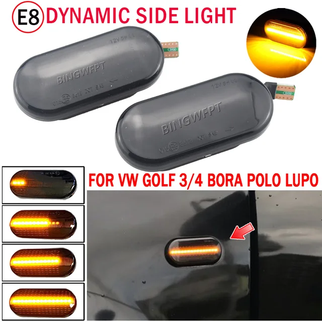 2X Led Dynamic Turn Signal Light Flasher Indicator Blinker For Ford C-Max Fiesta Focus MK2 Fusion Galaxy For VW Polo 3