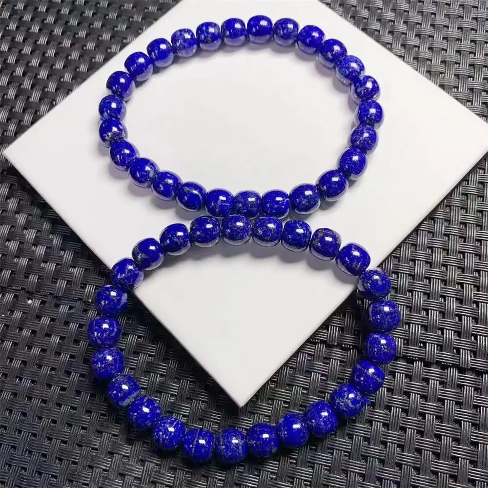 

8mm Natural Lapis Lazuli Bracelet Handmade Crystal Jewelry Stretch Bangle Children Birthday Gift 1pcs