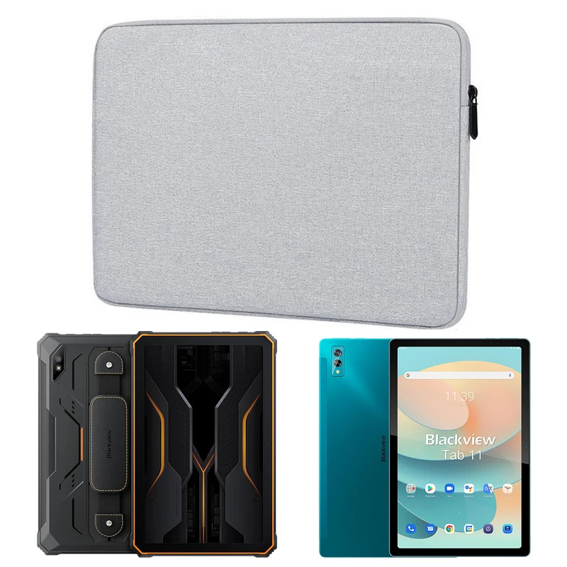 Bolsa de Lona Impermeável Tablet Anti-scratch Carry Handbag Anti-drop Case Zip Pouch para Blackview Active Pro