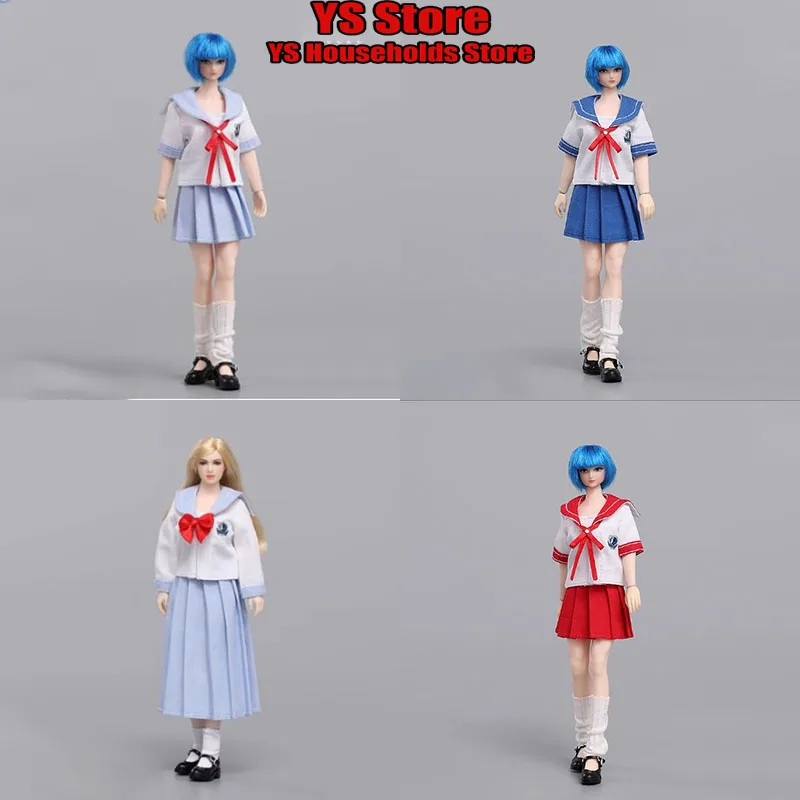 

In Stock Cdtoys Cd047 1/12 Loli Female Student Soldier Sailor Suit JK Uniform Pleated Short Skirt Set For 6" Action Figure Body