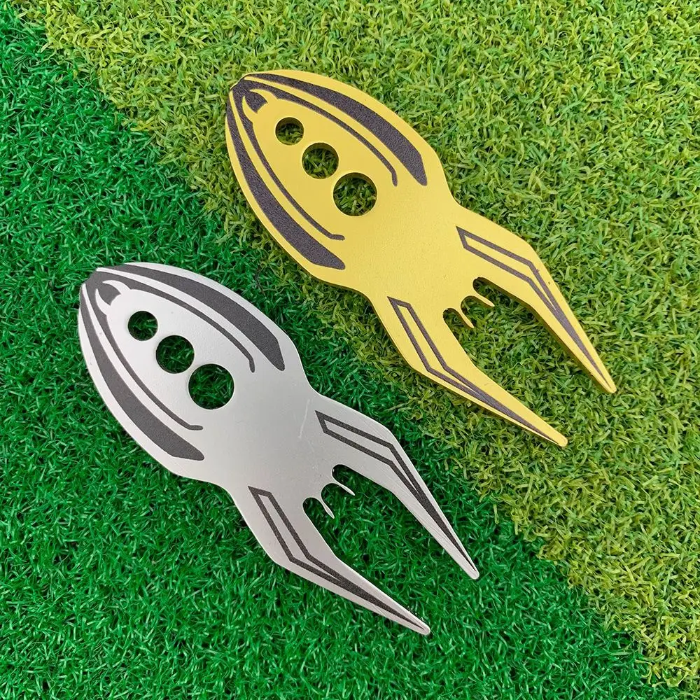 

Ball Marker Putting Green Fork Zinc Alloy Divot Tool Golf Green Fork Multipurpose Portable Golf Pitchfork Golf Training Aids