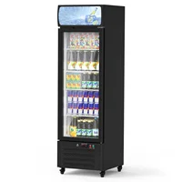 Commercial Display Refrigerator Merchandiser with Glass Door - 11.3 Cu.Ft Upright Drink Fridge Beverage Cooler with LED Lighting 1