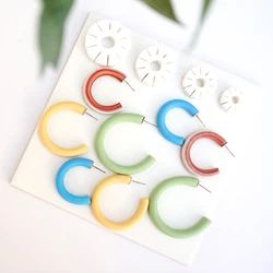 Soft Pottery Earring Polymer Clay Cutter Diameter 20/25/30/35mm Ring Shape Mold DIY Earring Pendant Jewelry Making Tool