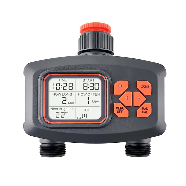 RainSeer 2-Way Water Timer LCD Display Timer Waterproof IP65 Home Garden irrigation Rainfall Timer Automatic Controller System 3
