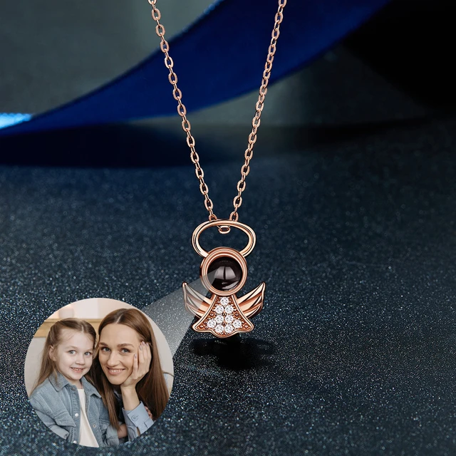 Personalized Photo Projection Necklace Heart With Picture Inside -  CamillaBoutique