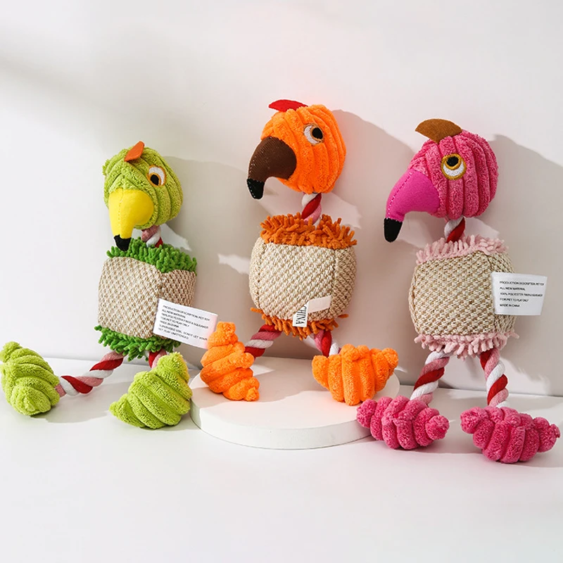 

Cute Plush Vocal Toy Bird Dog Chew Puppy Toy Pets Shape Squeak Cleaning Training for Small Medium Dogs small Plush Doll Toys
