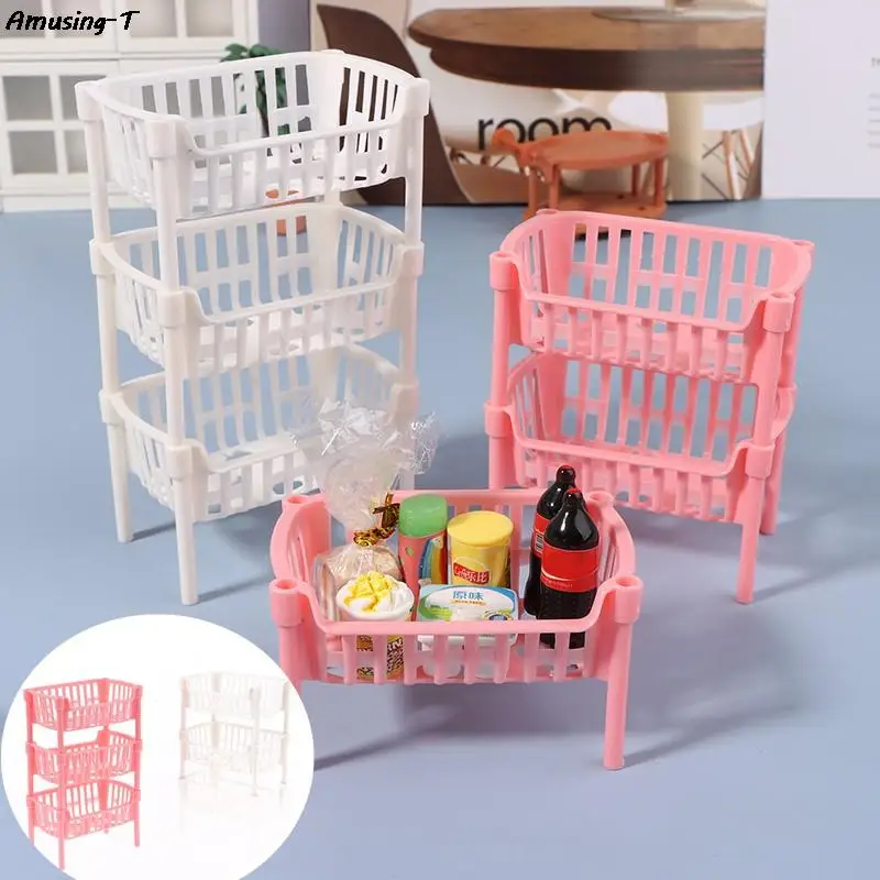 

Новинка 1/12, миниатюрные корзины для хранения фруктов для кукольного домика, Штабелируемая корзина, аксессуары для украшения кукольного домика