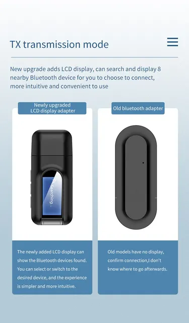 NIERBO Bluetooth 5.0 Transmitter Receiver, 3.5mm Wireless