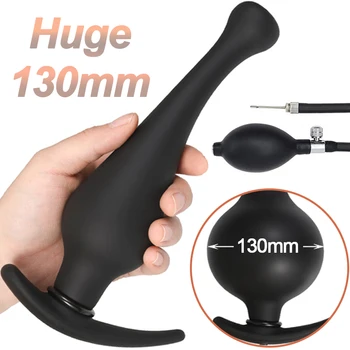 Super Large Inflated Anal Plug Big Butt Plug Vaginal Anus Dilator Huge Anal Balls Prostate Massager Sex Toys for Women Man 1