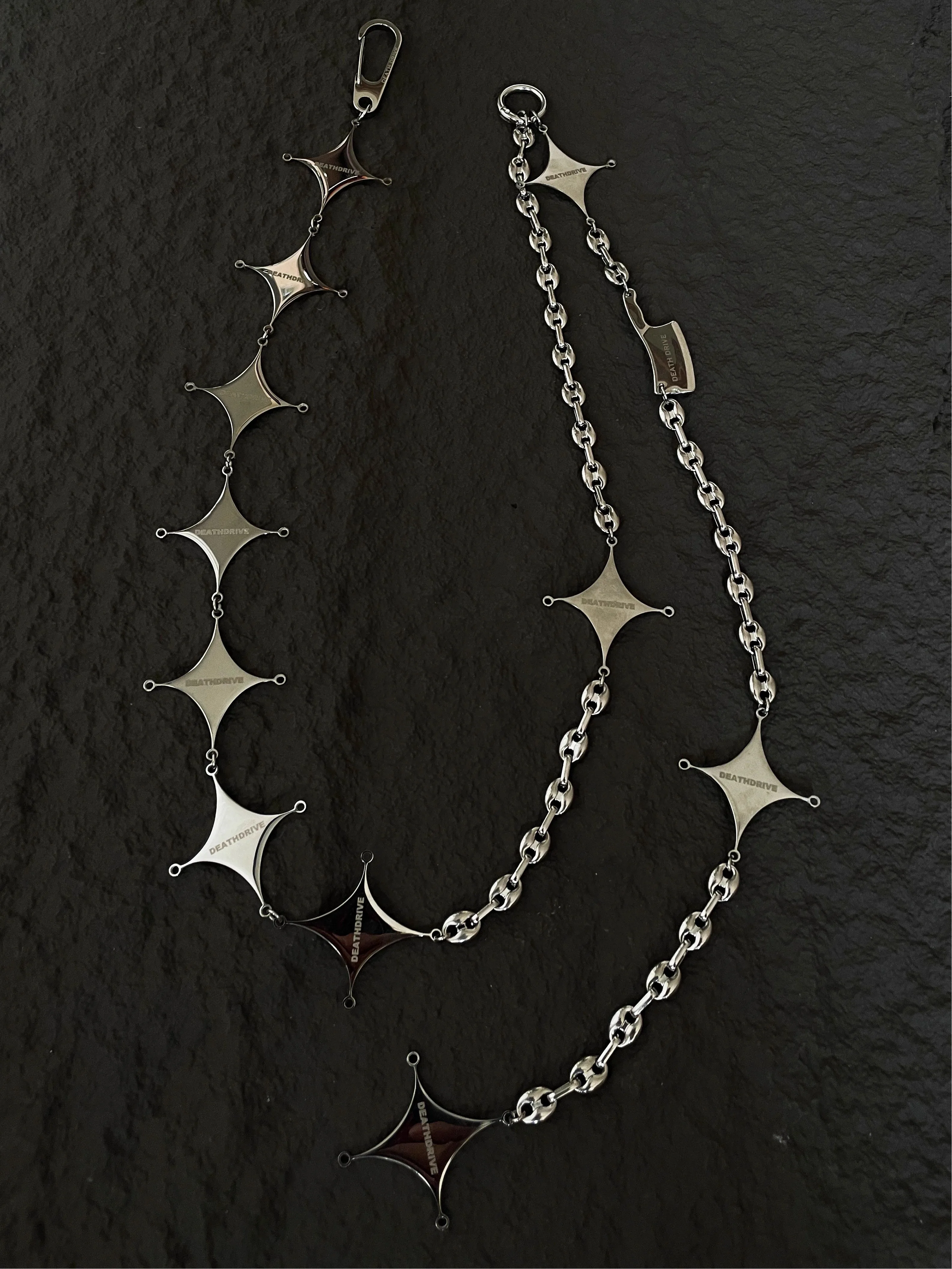 Retro-Stil Starlight Herren Hosen Kette Multifunktions Silbrig Metall One's Taille luxuriöse Y2K Schlüsselanhänger Hip Hop Punk Zubehör – Detail 3