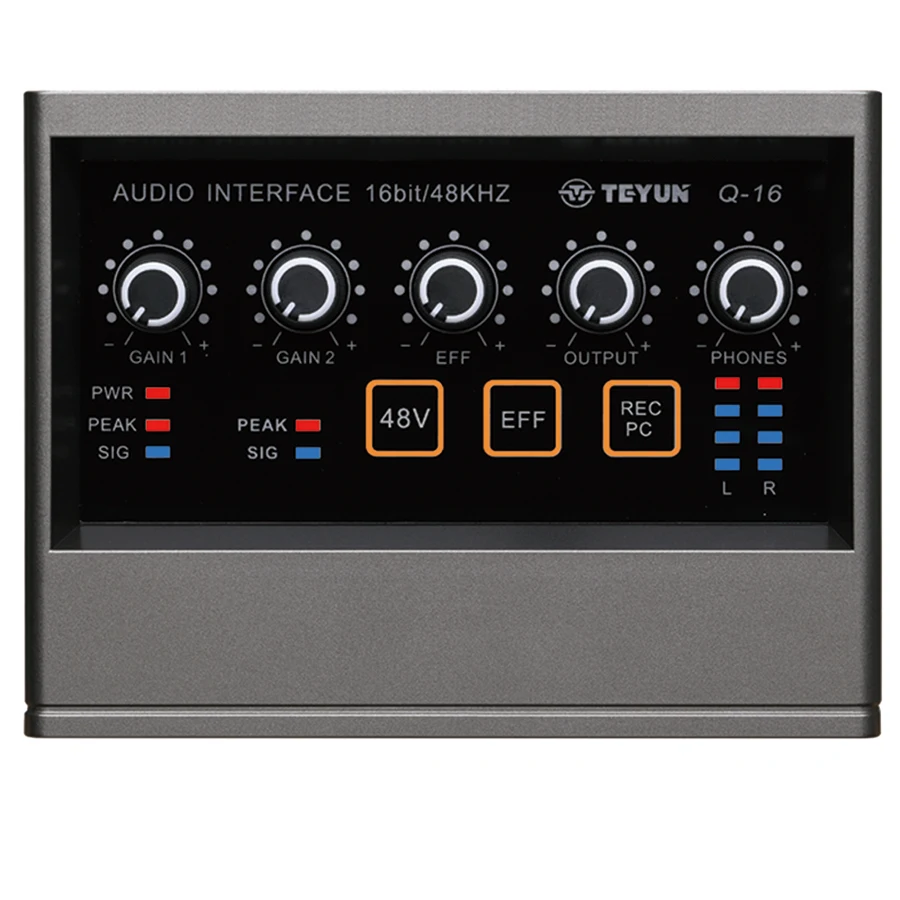 TEYUN Q-16 Sound Mixer Audio Professional Card Channel Monitoring Electric Guitar Live Recording For Studio Interface Singing DJ audio mixer sound card audio interface