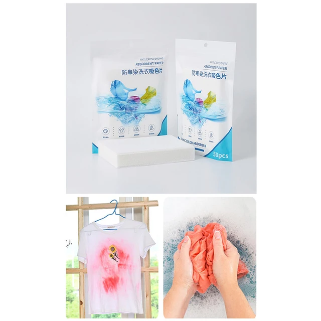 100Pcs Washing Machine Color-absorbing Sheet Mixed Wash Fade Anti-staining  Color-absorbing Cloth Anti-cross-dye Laundry Sheet