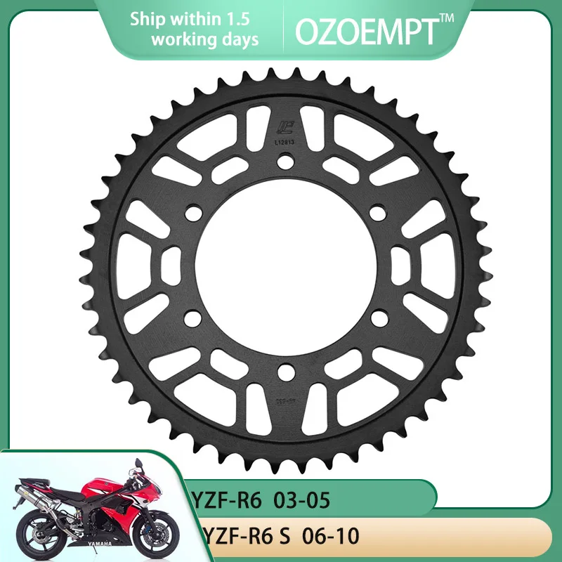 

OZOEMPT 530-48T Motorcycle Rear Sprocket Apply to YZF-R6 03-05 YZF-R6 S 06-10