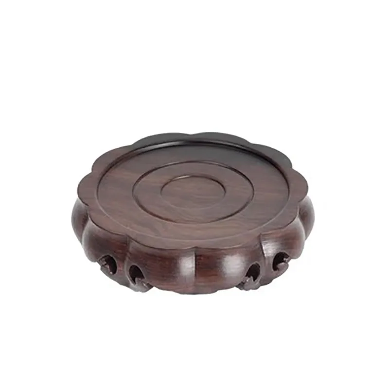 Vase Buddha Statue Base, Circular Base, Solid Wood, strange Stone, Bonsai Decoration, Whole Material, Log Wood Carving