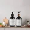 Kitchen Sink Decoration Dishes Soap Bottle with Waterproof Labels Countertop Hand Dish Dispenser Empty Refillable Pump Bottle 2