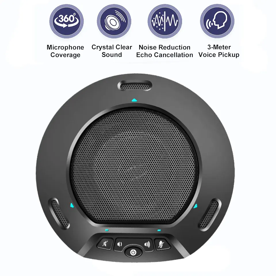 Runpu RP-OM-88 360° Omni-directional Wireless Conference Microphone Speaker - Image 4