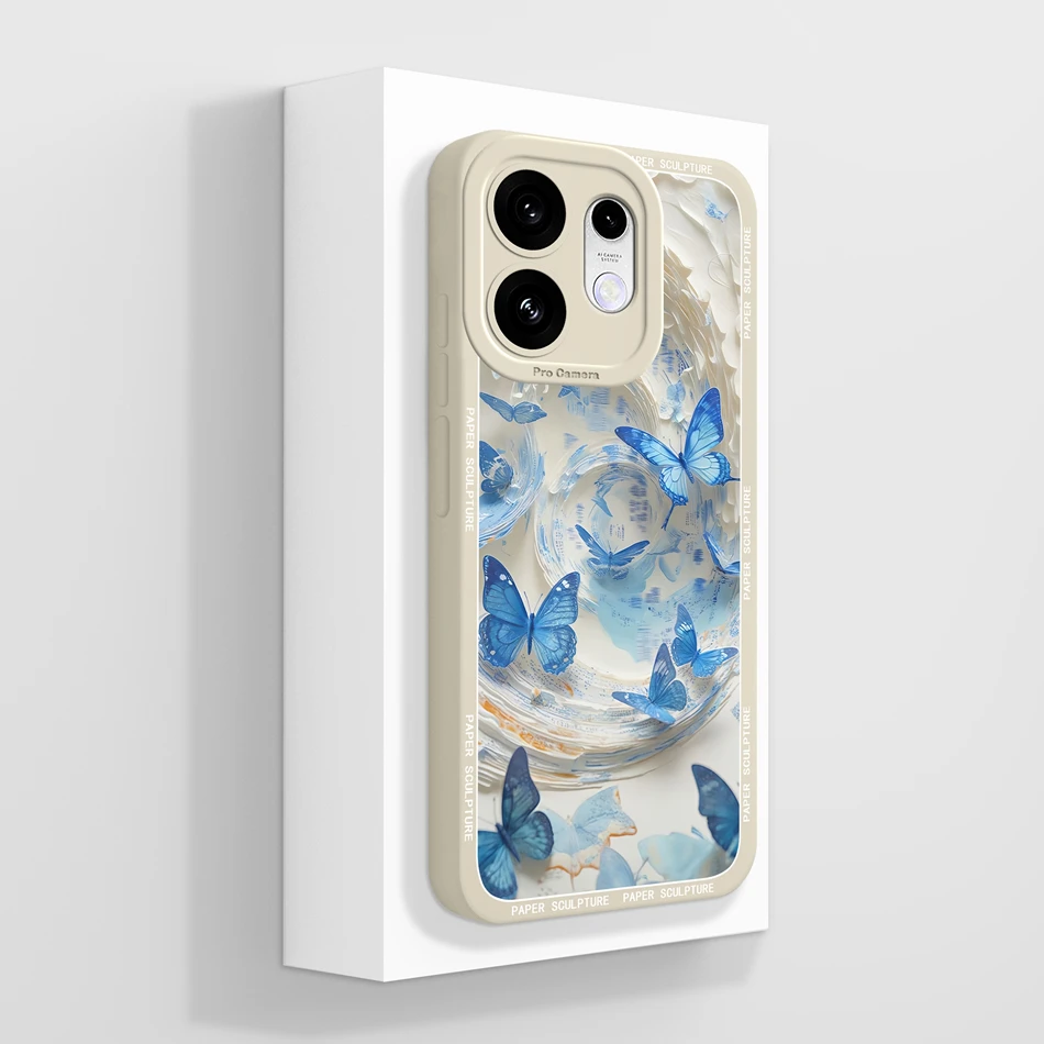Elegant Chinese Ink Floral Soft Silicone Phone Case - Full Coverage Bumper Protection
