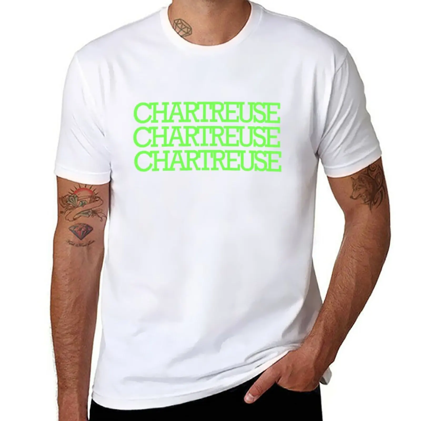 Chartresue Chartreuse Chartreuse-T-Shirt Color Sweat Boys Animal Print Magliette In Cotone Da Uomo