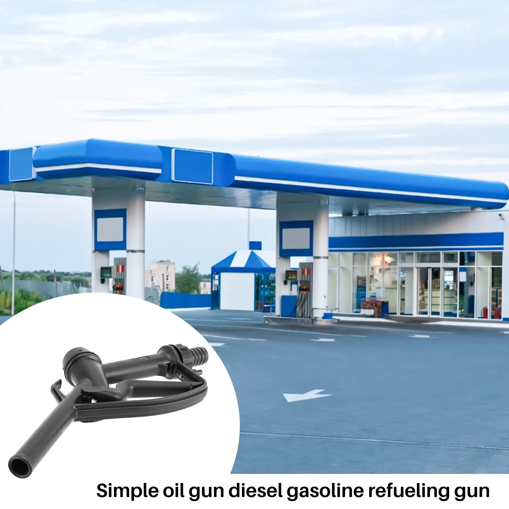 

New Full Plastic Manual Refueling Tool Simple Gasoline Refueling Nozzle Self-Flowing Refueling Nozzle 1 Inch