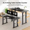 4 Legs Standing Desk with Dual Motor, 55 x 28 Inch Adjustable Height Desk with Power Outlets & LED Lights 3