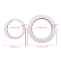 2 Pcs Golf Putting Green Hole Cup Rings Thicken Plastic White Outdoor Golf Training Aid Tool Accessories 2