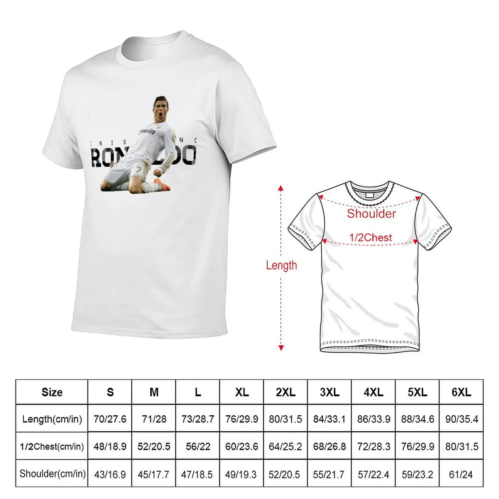 Fresh Brazil (6) Cristianoes And Ronaldoes T-shirt  Sports T-shirts Top Quality Funny Vintag Travel USA Size