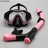 Junhaiins Snorkeling Set Anti-Fog Silicone Tempered Glass Diving Mask, Adult Goggles Leak-Proof Snorkeling Mask for Man 3