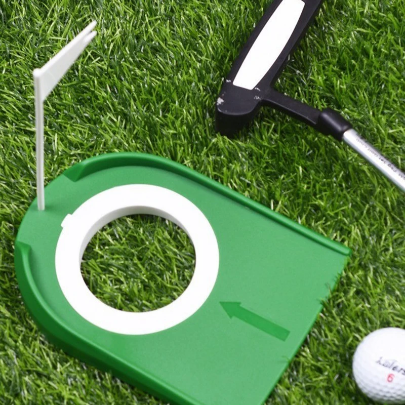 Indoor Golf Putting Trainer With Hole Flag Putter Green Practice Aid Home Yard Outdoor Training Aid Adjustable Hole