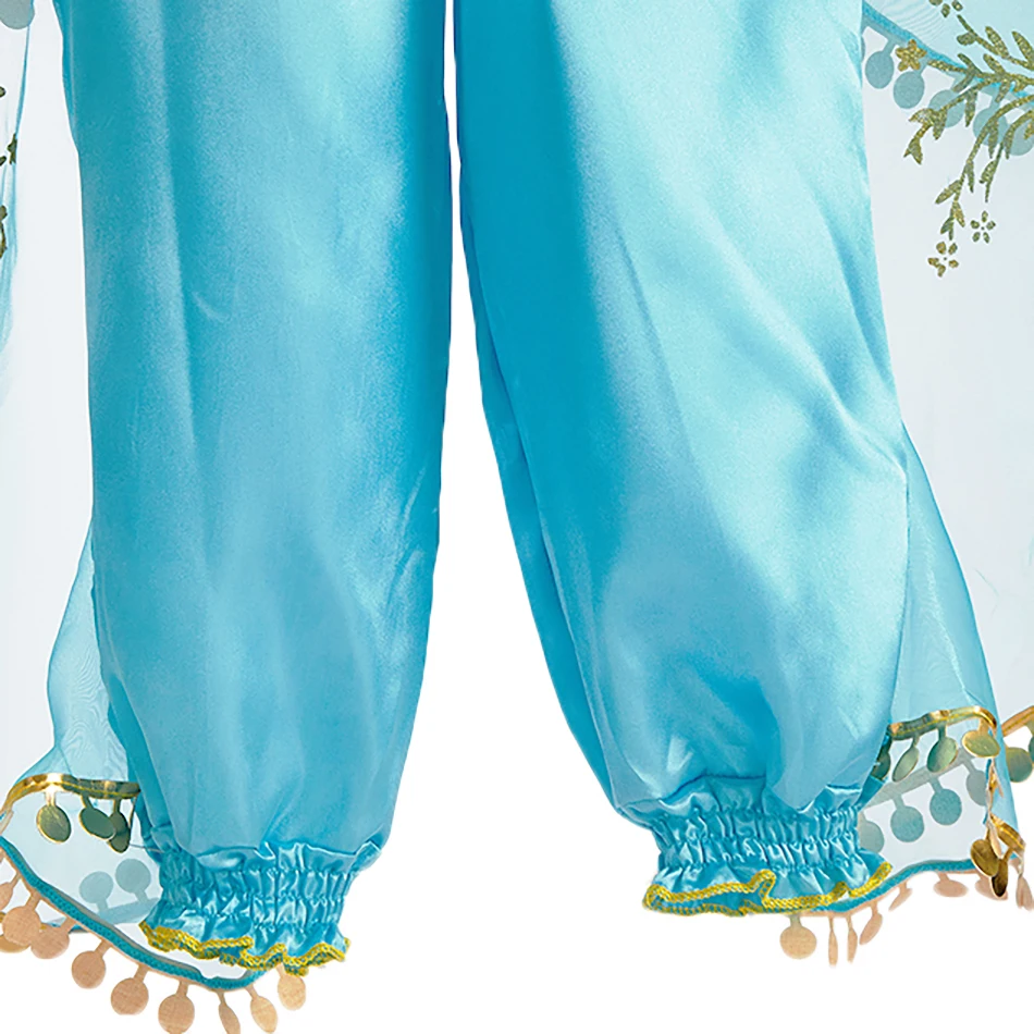 Kinder Arabische Prinzessin Kleid Mädchen Halloween Jasmin Kostüm Kinder Karneval Cosplay Party Verkleidung Mädchen Pailletten Festzug Outfit – Detail 14