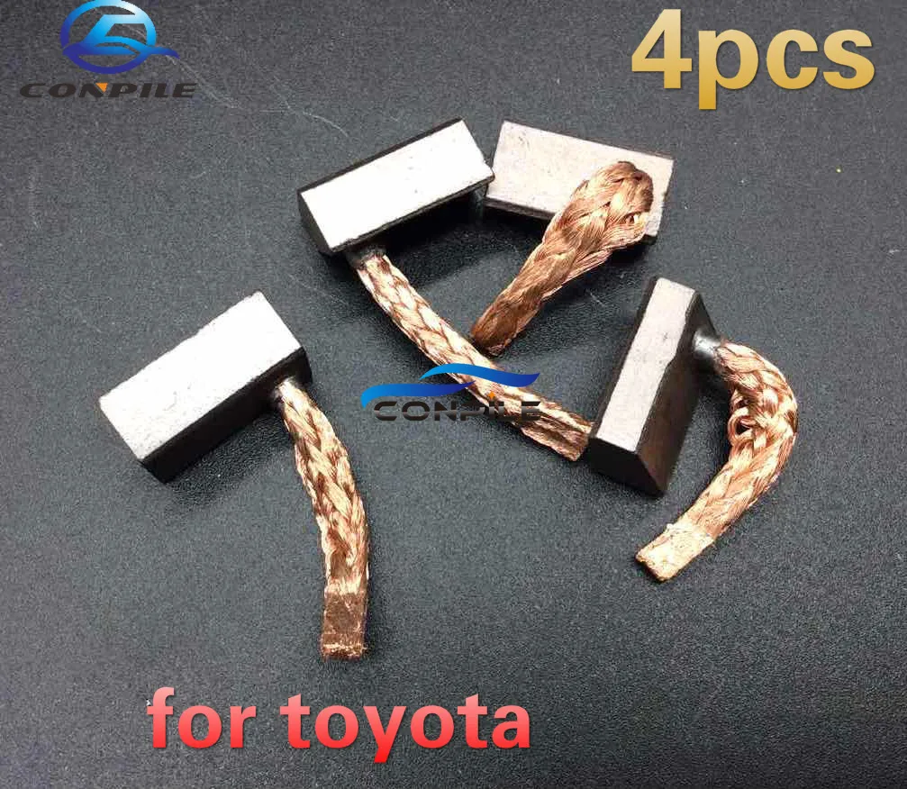 Car Generator Carbon Brush 4pcs for Toyota Corolla prado Highlander Crown Reiz car starter generator motor carbon brush