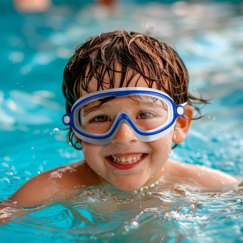 Swimming Goggles HD Waterproof Anti-Fog Electroplating For Kids Boys Girls