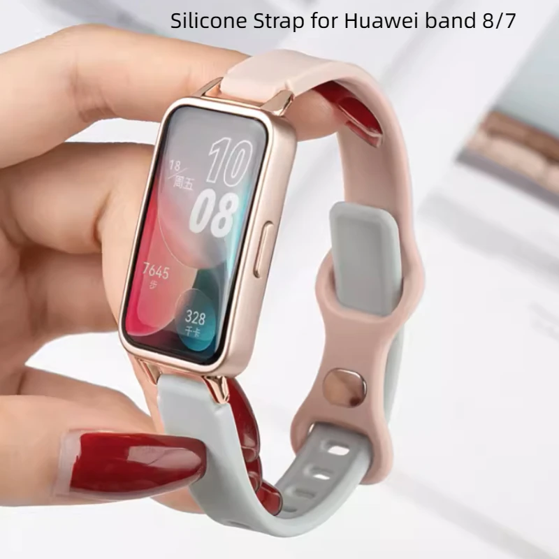 

Силиконовый ремешок для Huawei band 8 Correa, сменный спортивный ремешок для наручных часов HUAWEI band 8/7, ремешок для женщин и мужчин