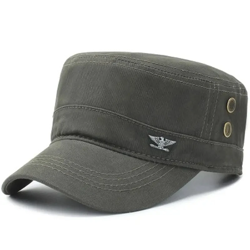 Casquette de baseball militaire pour hommes, chapeau tactique de printemps et d'automne, casquette militaire en coton à dessus plat, chapeaux de sport et de loisirs