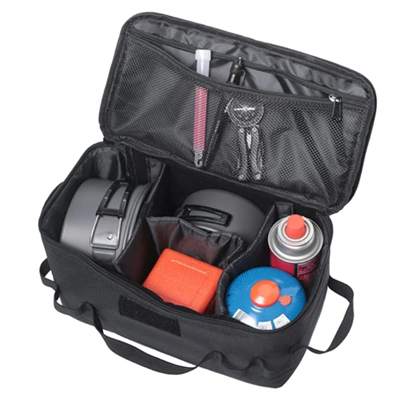 

Outdoor Camping Gas Tank Storage Bag Large Capacity Ground Nail Tool Bag Gas Canister Picnic Cookware Utensils Kit Organizer