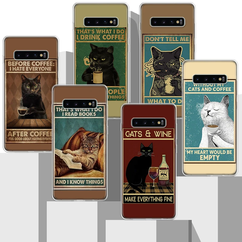 Funny Cat Poster Daily Life Custodia Morbida In Silicone Per Samsung Galaxy M12 M21 M30S M31 M51 M32 M52 Note 20 Ultra 10 Plus 9 8 J