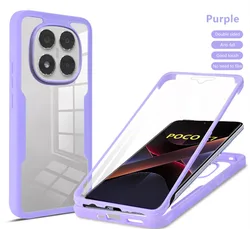 360° Full Body Rugged Armor Phone Case with Enhanced Protection for POCO F7 Ultra (Purple)