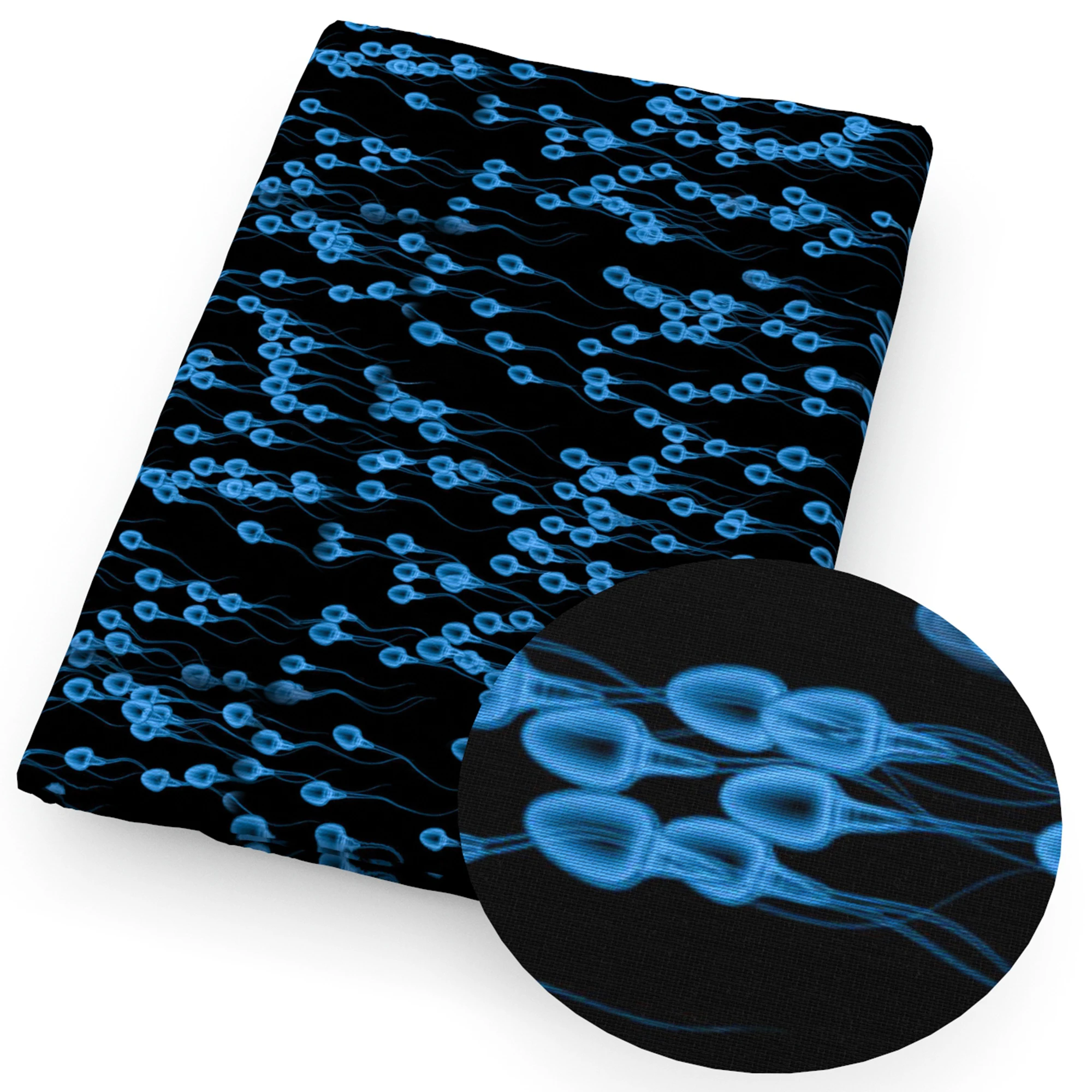 thumbnail image 1 of Tejido de poliéster puro con estampado de cerebro y órganos humanos, por metro, para patchwork, costura, acolchado, labores de aguja, 1 of 5