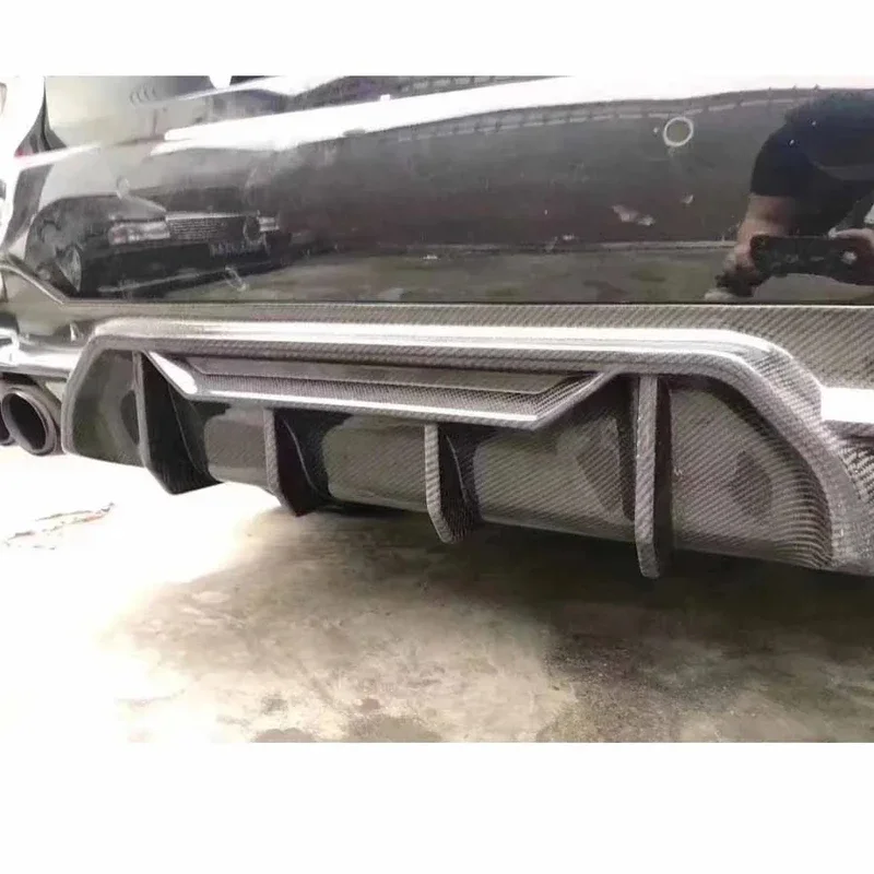 BMW 5 시리즈 M5 F90 G30 G38 540i 530 2017+ 카본 파이버 백 립 자동차 리어 범퍼 디퓨저 리어 스플리터 스포일러 바디 키트