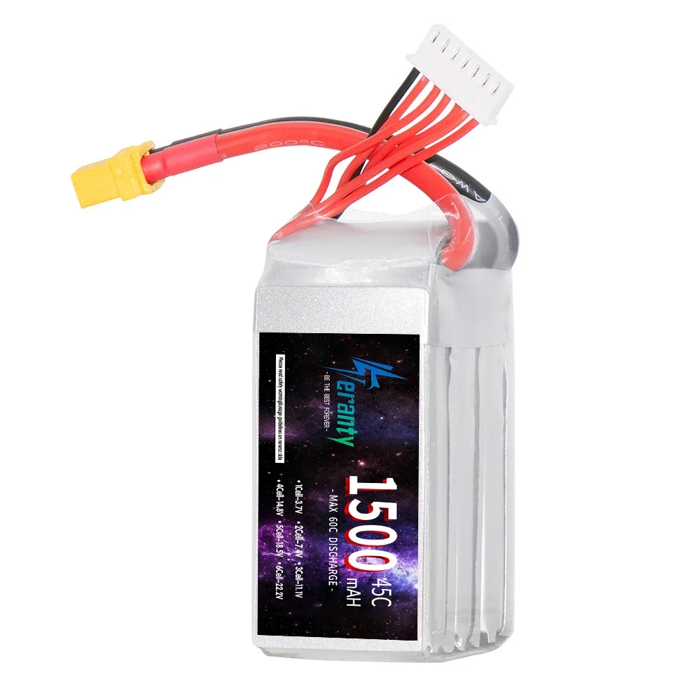 Trois batteries LiPo 6S 22.2V 3000mAh 45C XT90 côte à côte, emballage d'origine.
