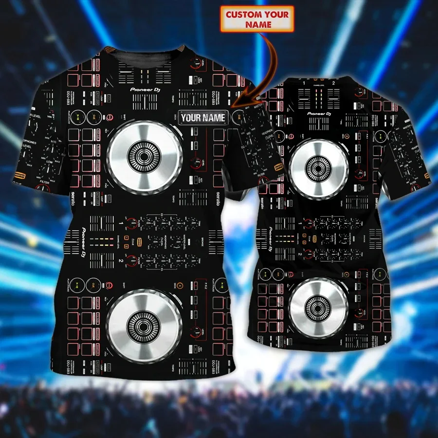 Neueste Sommer männer T-shirt Affe DJ Personalisierte Name 3D Gedruckt Unisex Hip Hop t-shirt EDM Musik Festival Kleidung DW142 – Detail 20