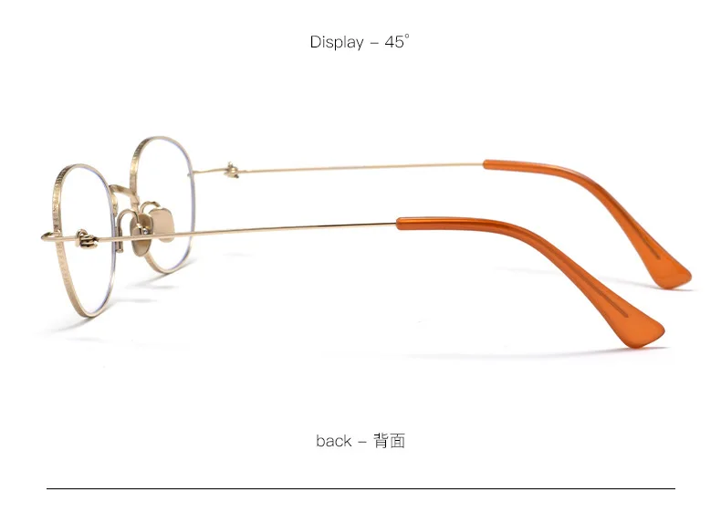 KLAR Handgemachte Kleine Runde Oval Brille Rahmen Männer Titan Retro Spektakel Frauen Ultraleicht Myopie Brillen Brillen Designer – Detail 10